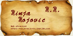 Minja Mojović vizit kartica